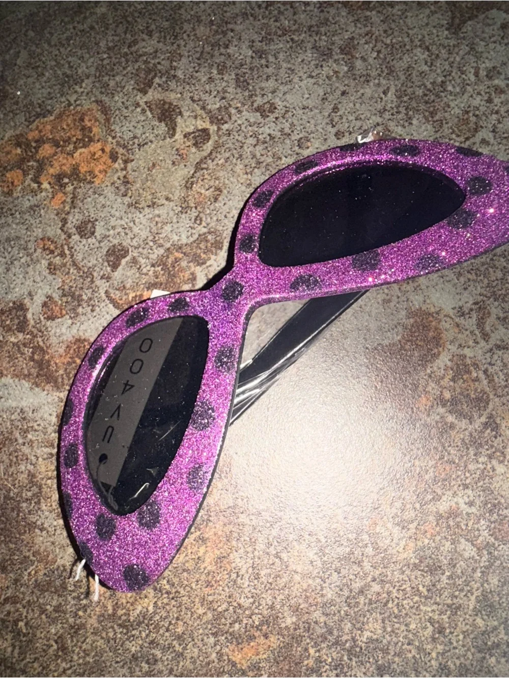 Purple Glitter Cat-Eye Sunglasses - Women Accessories